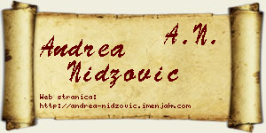 Andrea Nidžović vizit kartica